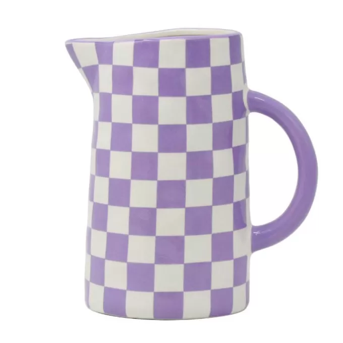 Flash Sale ZONE Checkered Lilac And White