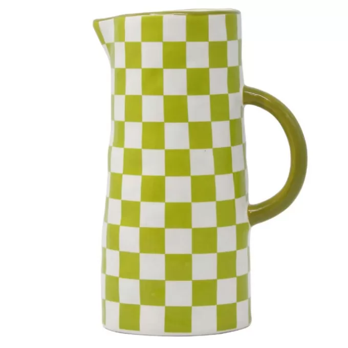 Hot ZONE Checkered Lime Green And White