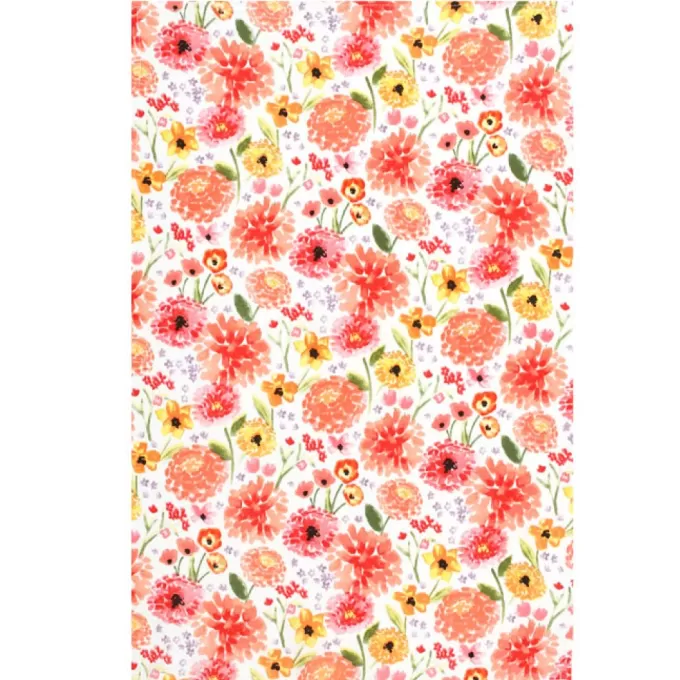 New ZONE Cottage Floral Multicolor On White