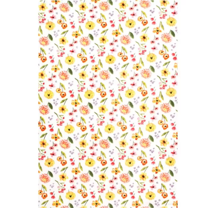 New ZONE Cottage Floral Multicolor On White